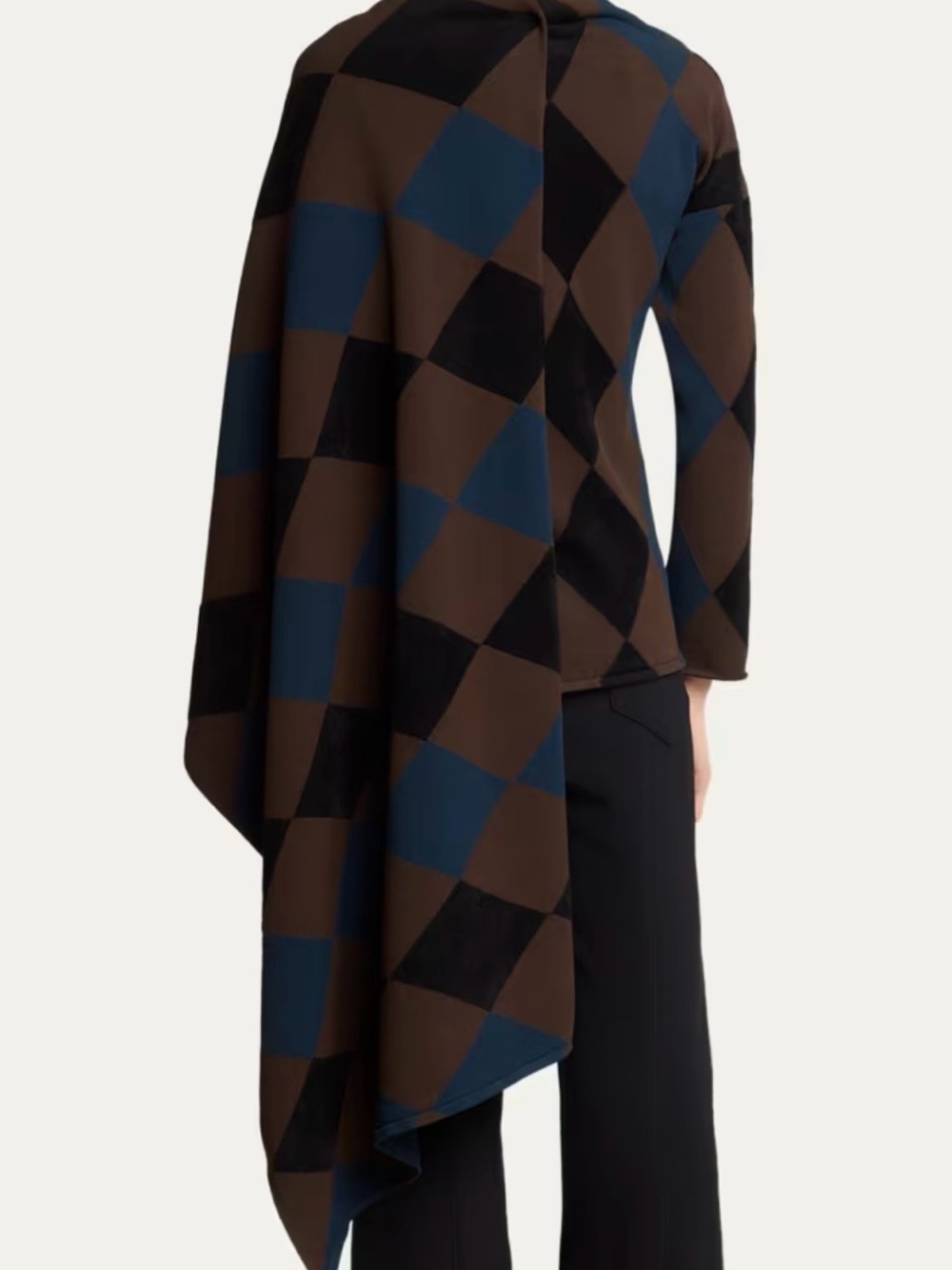 Proenza Schouler Vanne Argyle Cape Sweater NWT MEDIUM - Picture 5 of 10